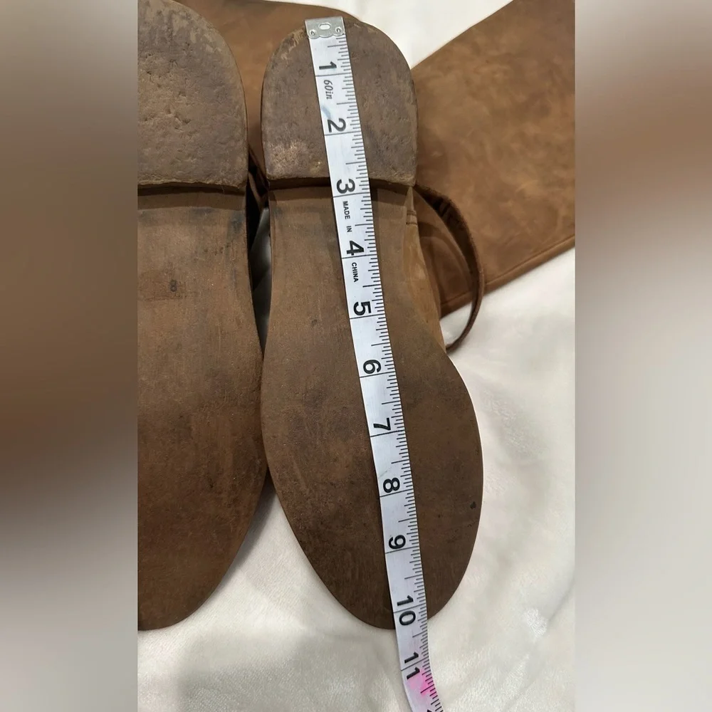 1937 Footwear Brown Over the Knee Suede Boots with Timeless Style